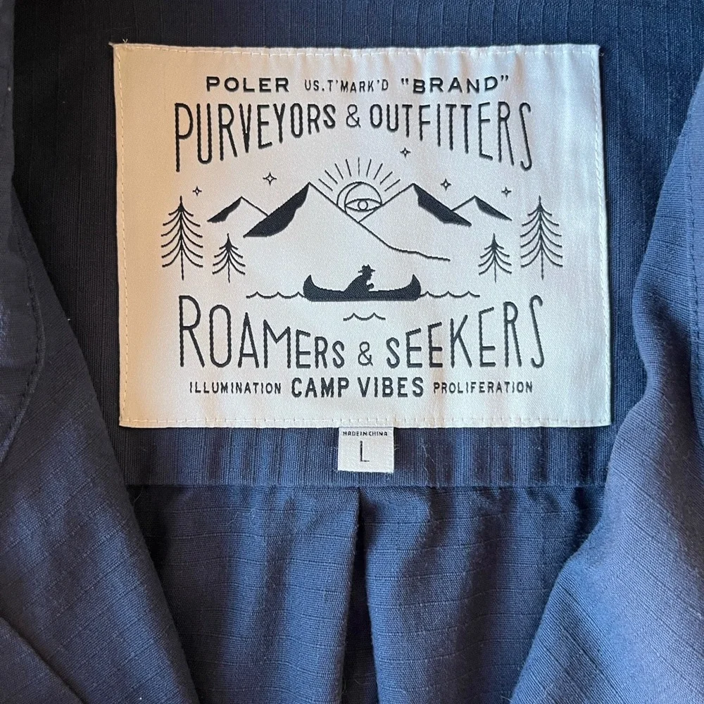 🌲 Poler Utility Shirt Jacket | Navy Blue | Field Shirt | Gorpcore | Large - Picture 4 of 6